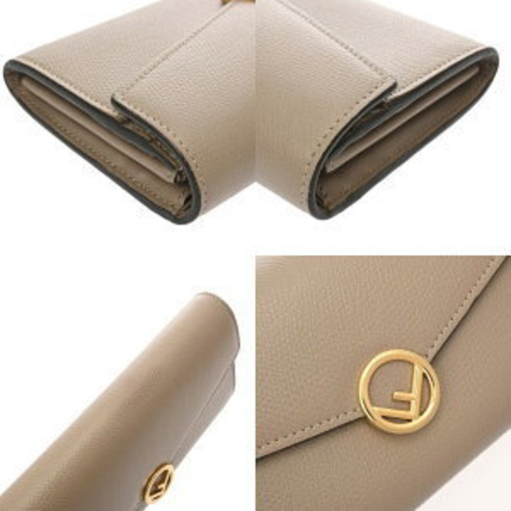 Fendi Long Wallet Greige Calf Leather - Picture 8 of 10